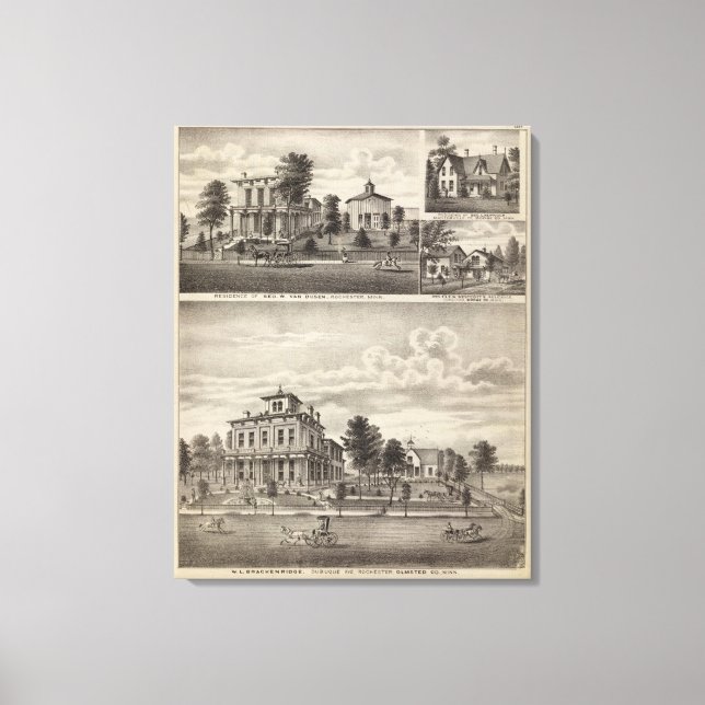 Lienzo Residencias de Rochester, Minnesota (Anverso)