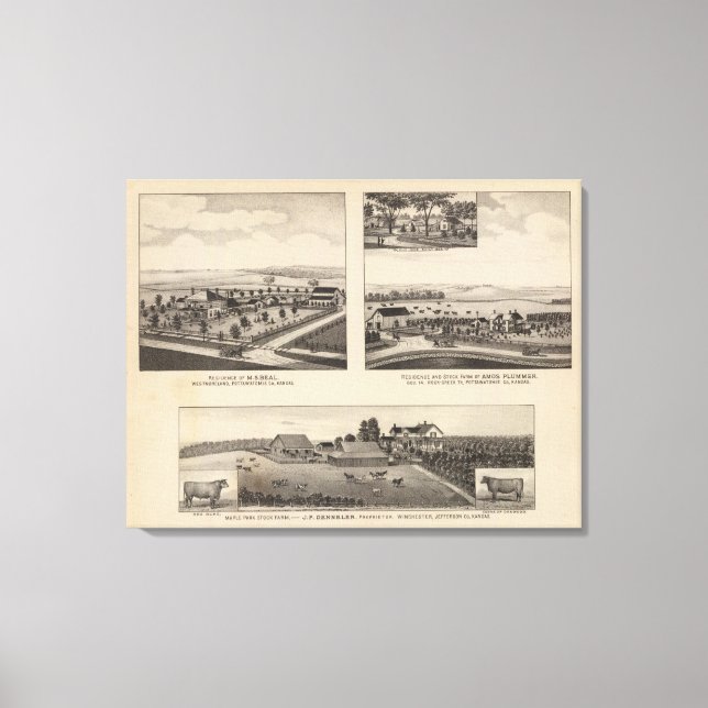 Lienzo Residencias y granjas, Pottawatomie, Kansas (Anverso)