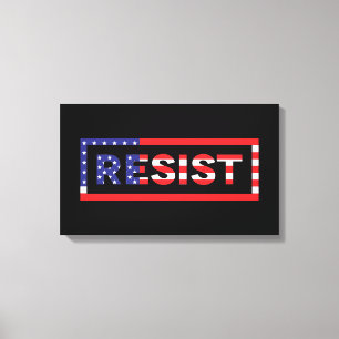Lienzo RESISTIR   Bandera de los Estados Unidos