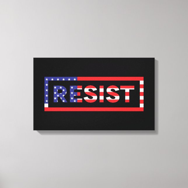 Lienzo RESISTIR | Bandera de los Estados Unidos (Anverso)