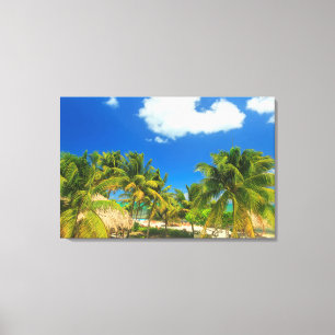 Lienzo Resort de playa tropical, Belice