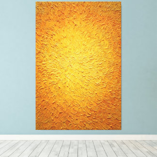 Lienzo Resplandor Amarillo y Naranja Giratorio Pared Abst