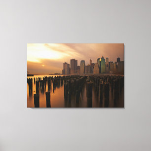 Lienzo Resplandor de la puesta del sol durante los cielos