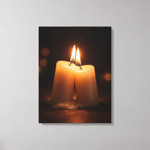 Lienzo Resplandor Romántico de Velas – Minimalista para S