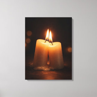 Lienzo Resplandor Romántico de Velas – Minimalista para S