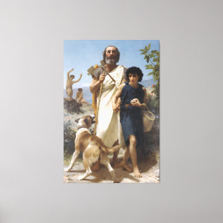 Lienzo Restauración de Obra Maestra Clásica - Padre e Hij