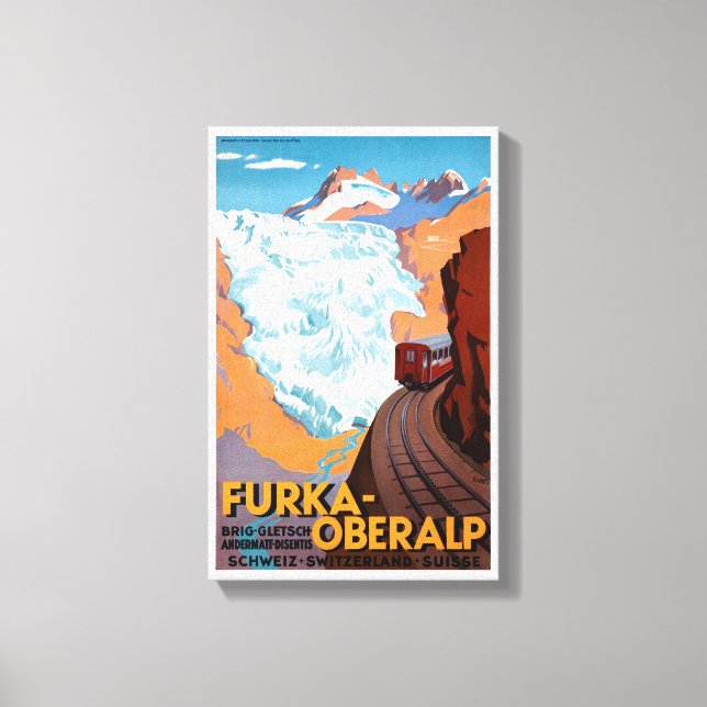 Lienzo Restauración del afiche de la cosecha Furka Oberal (Anverso)