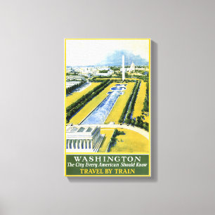 Lienzo Restauración del Poster de Viajes de Washington Vi