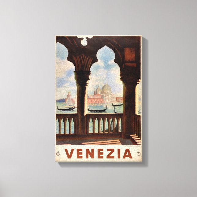 Lienzo Restauración del Poster de Viajes Vintage Venecia  (Anverso)