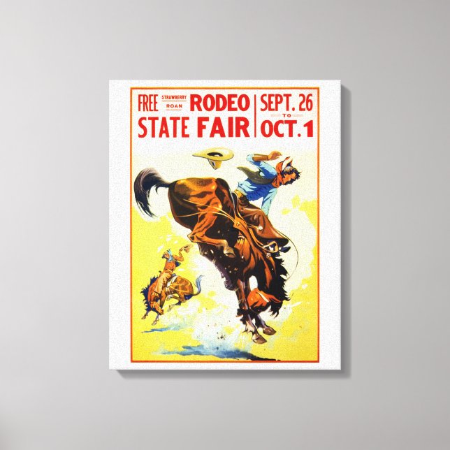 Lienzo Restauración del Poster Rodeo de la Vieja década d (Anverso)