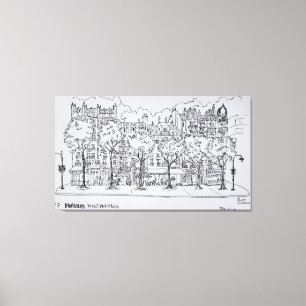 Lienzo Restaurante Boulevard Montparnasse París, Franci