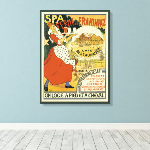 Lienzo Restaurante y Café Bar de Cerveza Art Nouveau Vint