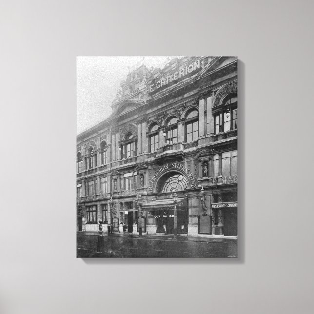 Lienzo Restaurante y teatro de criterios, 1902 (Anverso)