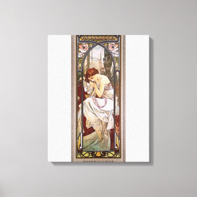 Lienzo Resto de la noche por Alphonse Mucha (Anverso)