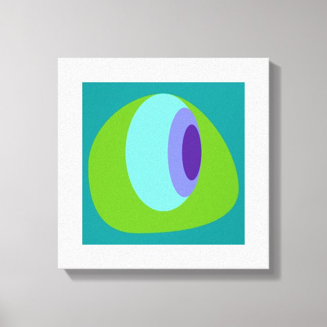 Lienzo Resumen 2 Verde azul (Anverso)