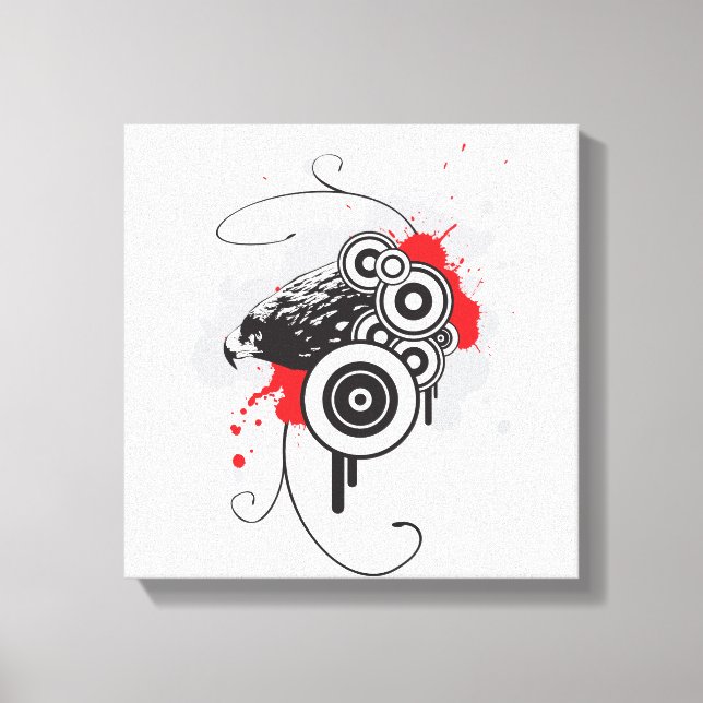 Lienzo Resumen Águila envuelta (Anverso)