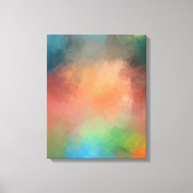 Lienzo Resumen Art Moderno Colorido Rojo Azul Amarillo Ve (Anverso)