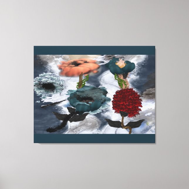 Lienzo Resumen Art Watercolor Floral (Anverso)