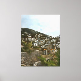 Lienzo Resumen artístico de las casas históricas griegas 