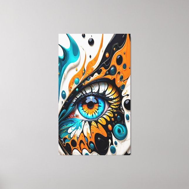 Lienzo Resumen artístico Ojo (Anverso)