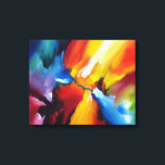 Lienzo Resumen azul verde amarillo rojo<br><div class="desc">Pintura de expresionismo verde azul amarillo rojo abstracto</div>