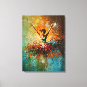 Lienzo Resumen Ballerina Dance Art
