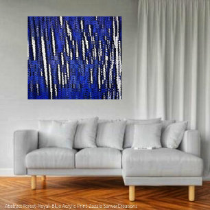 Lienzo Resumen Bosque Royal-Blue