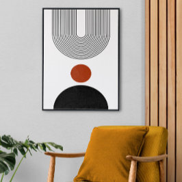 Lienzo Resumen contemporáneo de mediados de siglo moderno