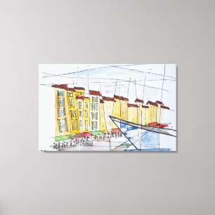 Lienzo Resumen cubista Saint-Tropez, Riviera Francesa