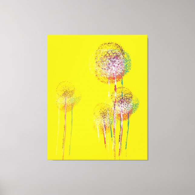 Lienzo Resumen de árboles de flores de verano #2 (Anverso)