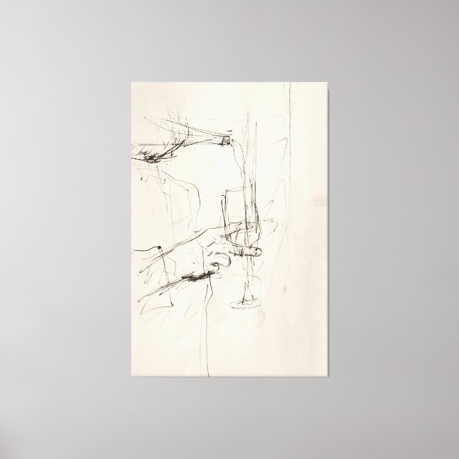 Lienzo Resumen de boceto de vino - (Anverso)