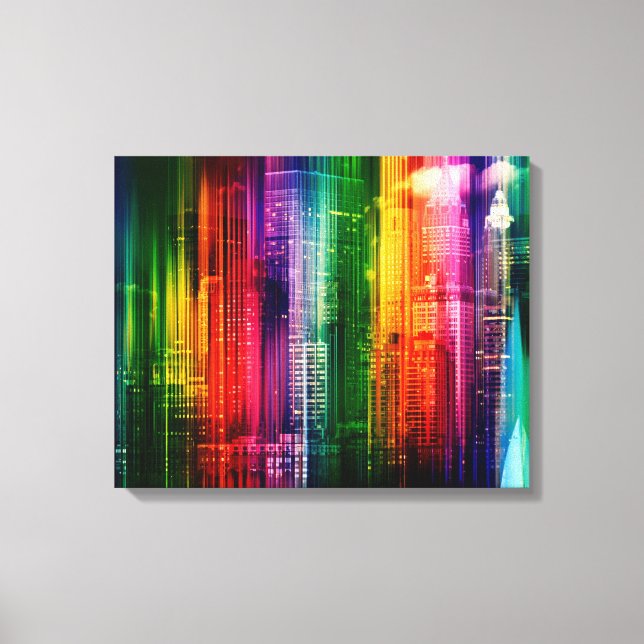 Lienzo Resumen de Cityscape (Anverso)