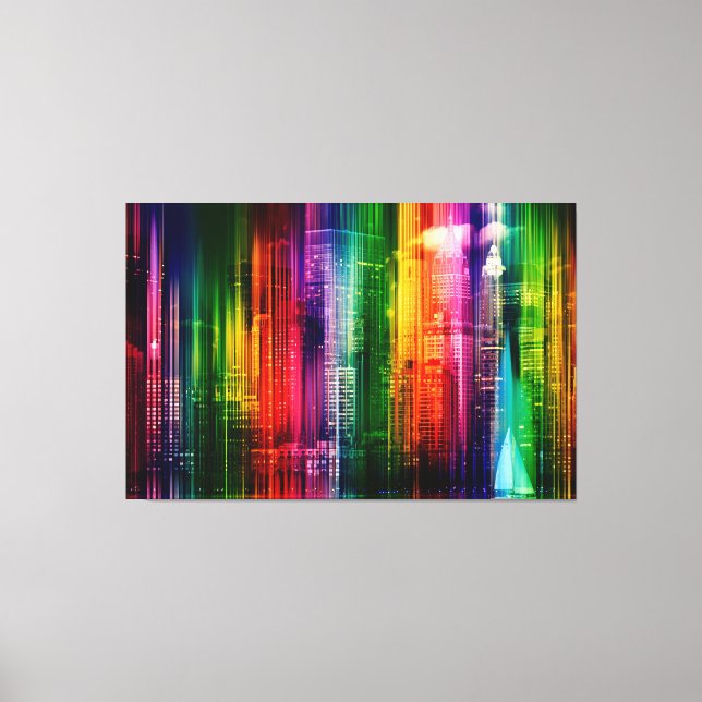 Lienzo Resumen de Cityscape (Anverso)