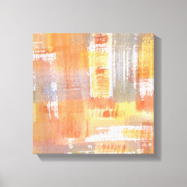 Lienzo Resumen de color de agua crujiente naranja (Anverso)