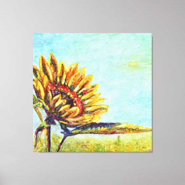 Lienzo Resumen de colores del girasol (Anverso)