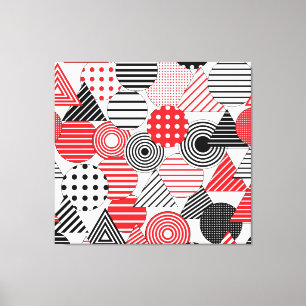 Lienzo Resumen de cosecha: puntos y rayas