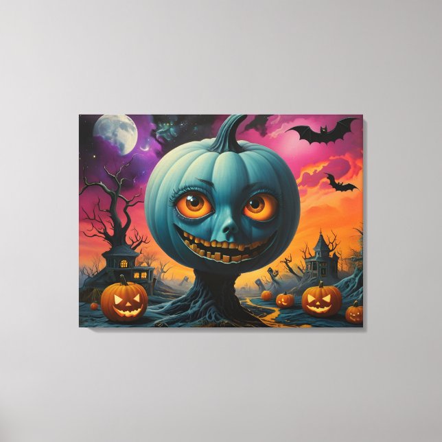 Lienzo Resumen de diseño de Halloween (Anverso)