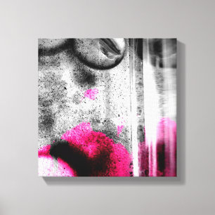 Lienzo Resumen de Fuchsia, Gris y Black Grain Photo Art