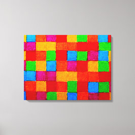 Lienzo Resumen de la cuadrícula de color de la inclinació