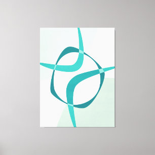 Lienzo Resumen de la Edad Atómica Moderna de Mediados del