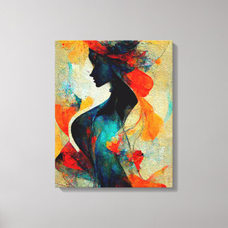 Lienzo Resumen De La Oda Femenina A Una Mujer Pintando Ar
