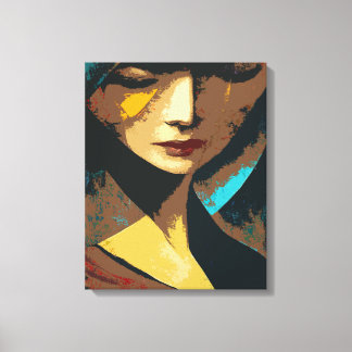 Lienzo Resumen de la pintura de mujeres
