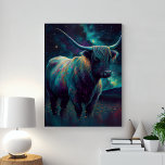 Lienzo Resumen De La Vaca Azul En Una Pastada De Noche<br><div class="desc">Resumen De Vaca Azul En Una Pastura En La Impresión De Lienzo De Color Nocturno. Hermosa vaca moderna en un pasto rural por la noche rodeada de estrellas.</div>