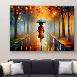 Lienzo Resumen de la vibrante caída del otoño deja la cal