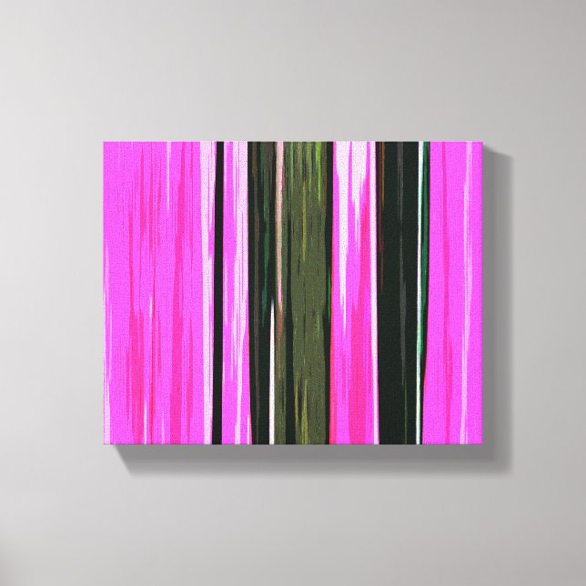 Lienzo Resumen De Las Bandas Verdes Y Rosa 704 (Anverso)