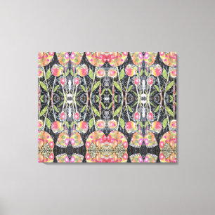 Lienzo Resumen de las Flores de Medios Mixtos