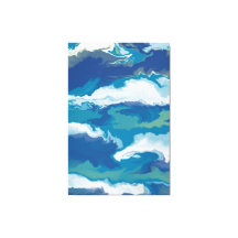 Resumen de las olas oceánicas en un cielo tormento