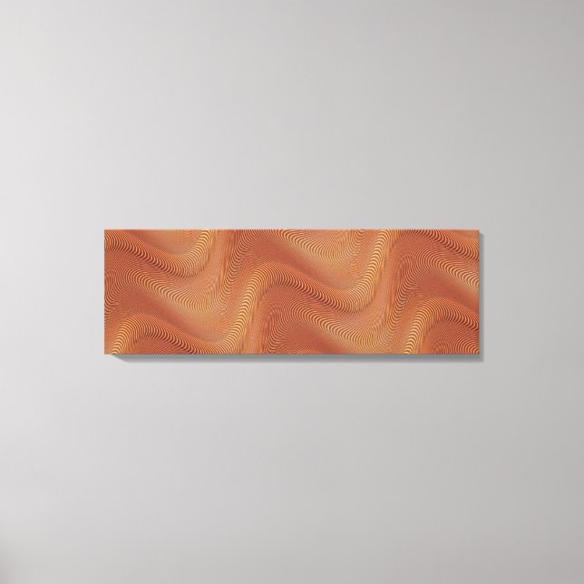 Lienzo Resumen de líneas de patrón ondulado a rayas - (Anverso)