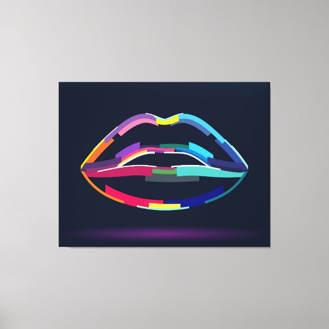 Lienzo Resumen de los labios femeninos (Anverso)