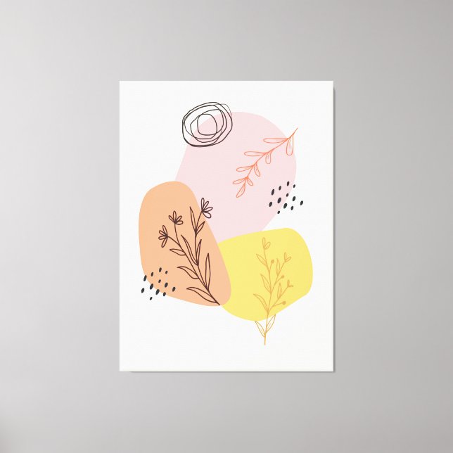 Lienzo Resumen de naves de oliva, formas geométricas, mín (Anverso)